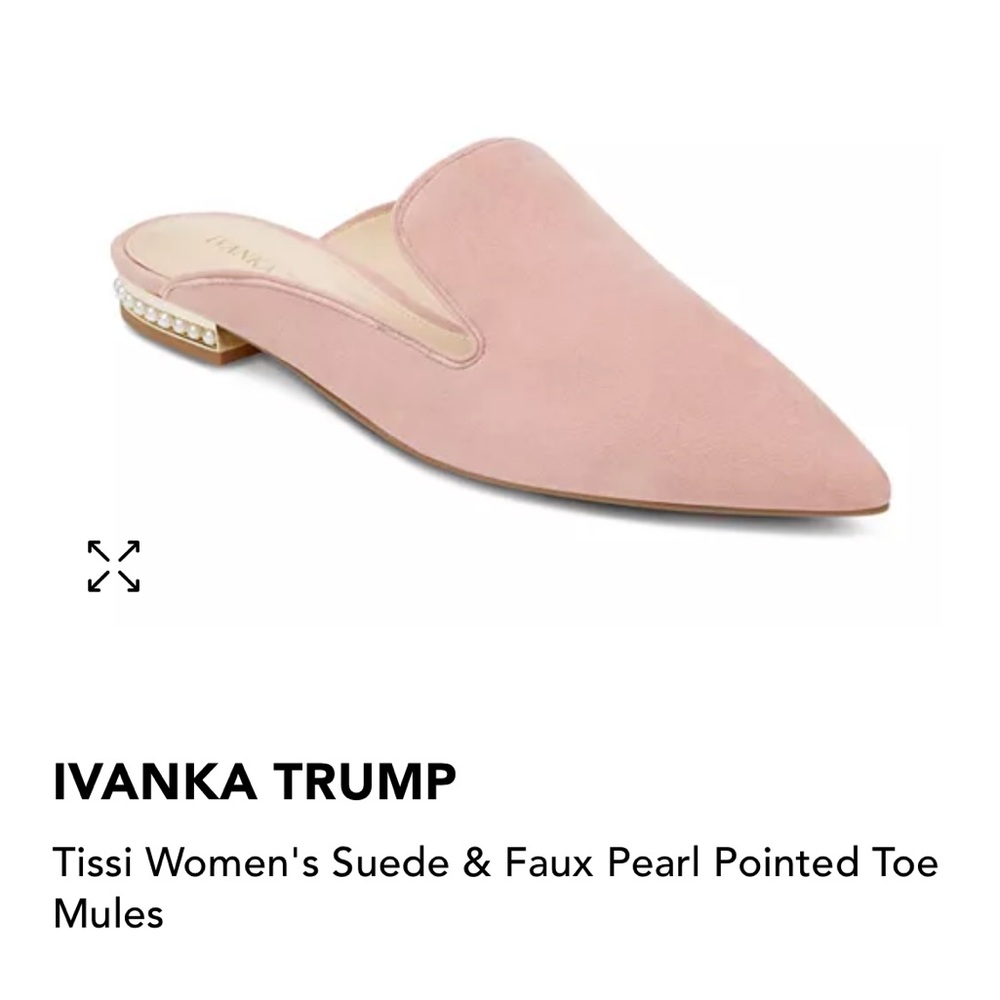 NIB Ivanka Trump Tissi Pink Suede Loafers Pearl 7.5